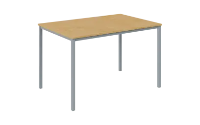 JPT 120 Jídelní stůl 1200 x 800 mm, deska javor horský / podnož stříbrná